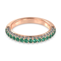 Gemstone Studded Half Eternity Agni Band
