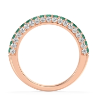 Gemstone Studded Half Eternity Agni Band