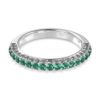 Gemstone Studded Half Eternity Agni Band