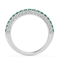 Gemstone Studded Half Eternity Agni Band