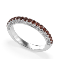 Gemstone Studded Half Eternity Agni Band
