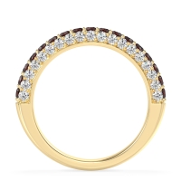 Gemstone Studded Half Eternity Agni Band