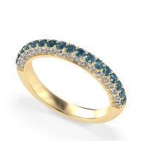 Gemstone Studded Half Eternity Agni Band