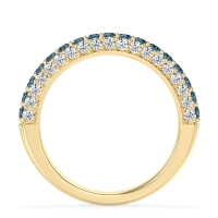 Gemstone Studded Half Eternity Agni Band