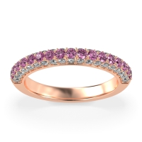 Gemstone Studded Half Eternity Agni Band