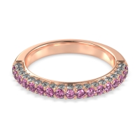 Gemstone Studded Half Eternity Agni Band
