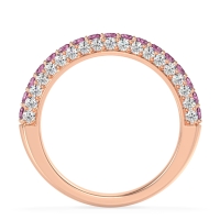 Gemstone Studded Half Eternity Agni Band