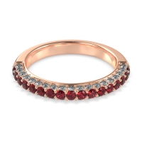Gemstone Studded Half Eternity Agni Band