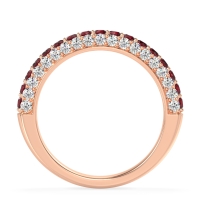 Gemstone Studded Half Eternity Agni Band