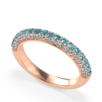 Gemstone Studded Half Eternity Agni Band