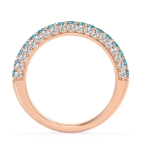 Gemstone Studded Half Eternity Agni Band