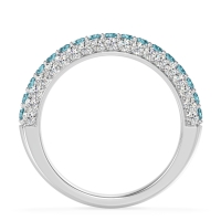 Gemstone Studded Half Eternity Agni Band