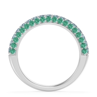Gemstone Studded Half Eternity Agni Band