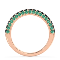 Gemstone Studded Half Eternity Agni Band