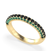 Gemstone Studded Half Eternity Agni Band