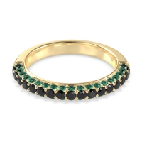Gemstone Studded Half Eternity Agni Band