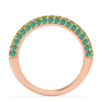 Gemstone Studded Half Eternity Agni Band