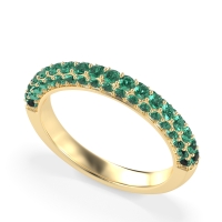 Gemstone Studded Half Eternity Agni Band