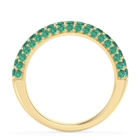 Gemstone Studded Half Eternity Agni Band