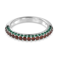 Gemstone Studded Half Eternity Agni Band