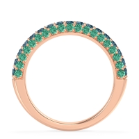 Gemstone Studded Half Eternity Agni Band