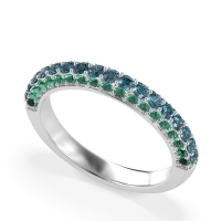 Gemstone Studded Half Eternity Agni Band