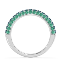 Gemstone Studded Half Eternity Agni Band