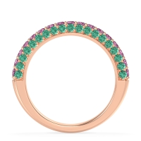 Gemstone Studded Half Eternity Agni Band