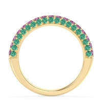 Gemstone Studded Half Eternity Agni Band