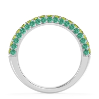 Gemstone Studded Half Eternity Agni Band