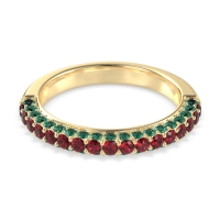 Gemstone Studded Half Eternity Agni Band