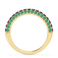 Gemstone Studded Half Eternity Agni Band