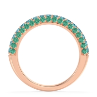Gemstone Studded Half Eternity Agni Band