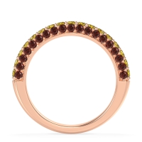 Gemstone Studded Half Eternity Agni Band