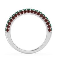 Gemstone Studded Half Eternity Agni Band