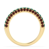 Gemstone Studded Half Eternity Agni Band