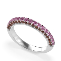 Gemstone Studded Half Eternity Agni Band