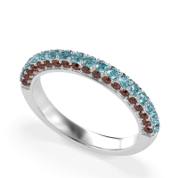 Gemstone Studded Half Eternity Agni Band