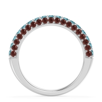 Gemstone Studded Half Eternity Agni Band