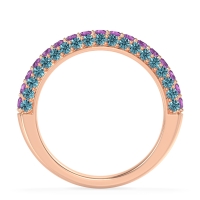 Gemstone Studded Half Eternity Agni Band