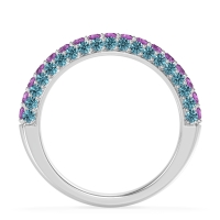 Gemstone Studded Half Eternity Agni Band