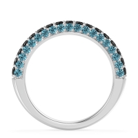Gemstone Studded Half Eternity Agni Band