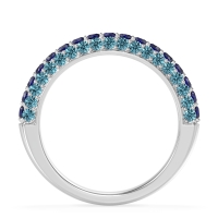 Gemstone Studded Half Eternity Agni Band