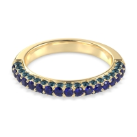 Gemstone Studded Half Eternity Agni Band
