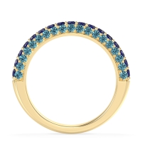 Gemstone Studded Half Eternity Agni Band