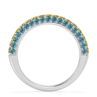 Gemstone Studded Half Eternity Agni Band