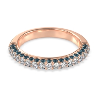 Gemstone Studded Half Eternity Agni Band