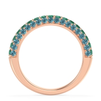 Gemstone Studded Half Eternity Agni Band