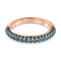 Gemstone Studded Half Eternity Agni Band