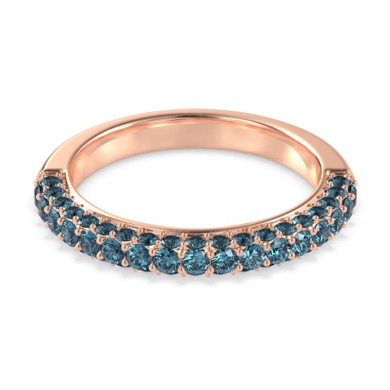 Gemstone Studded Half Eternity Agni Band